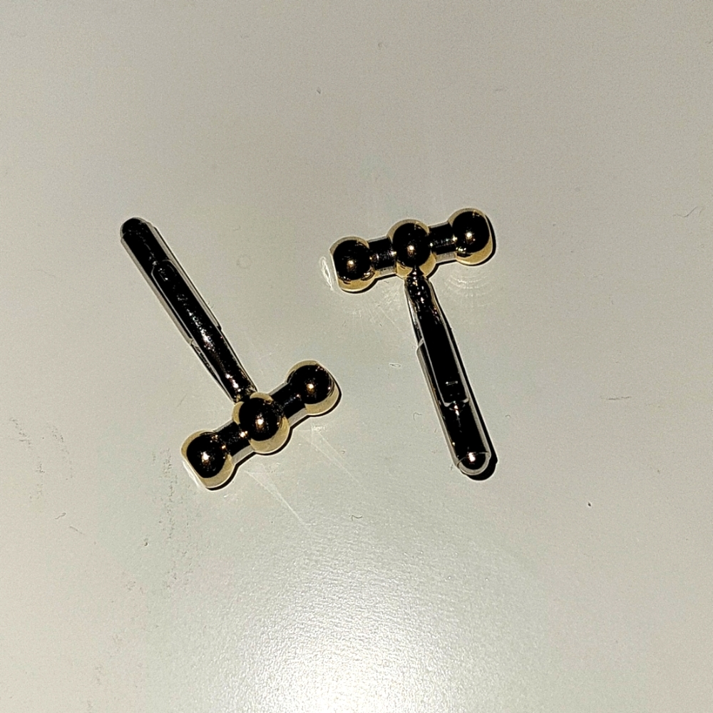 Silver and Gold accented cufflinks